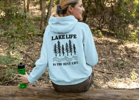 C & Win Sports Lake Life Is The Best Life Hoodie Light Blue / S - C & Win Sports